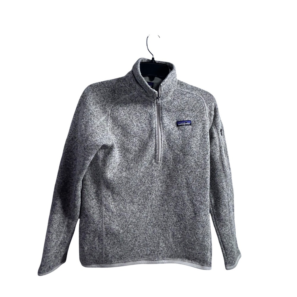 Patagonia Better Sweater Size S Grey Heather 1/4 Zip Pullover Womens